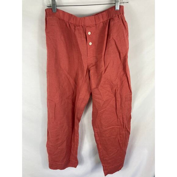 J Crew Linen Blend Pull on Pants Size Medium - Picture 1 of 6
